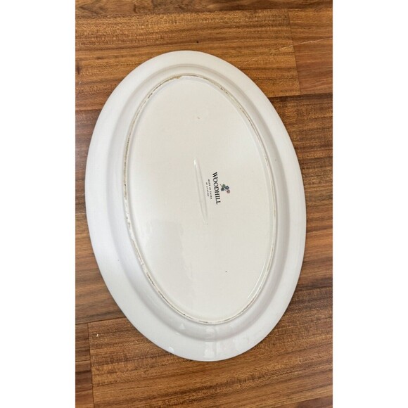 VTG 15" Oval Serving Platter By Wood hill  Chipped On The‎ Edge - Picture 2 of 4